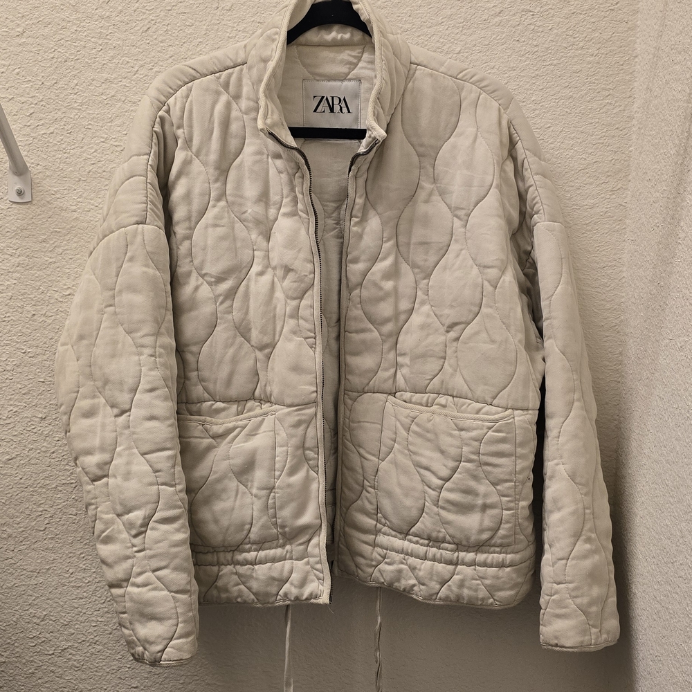 Zara Quilted Beige Jacket